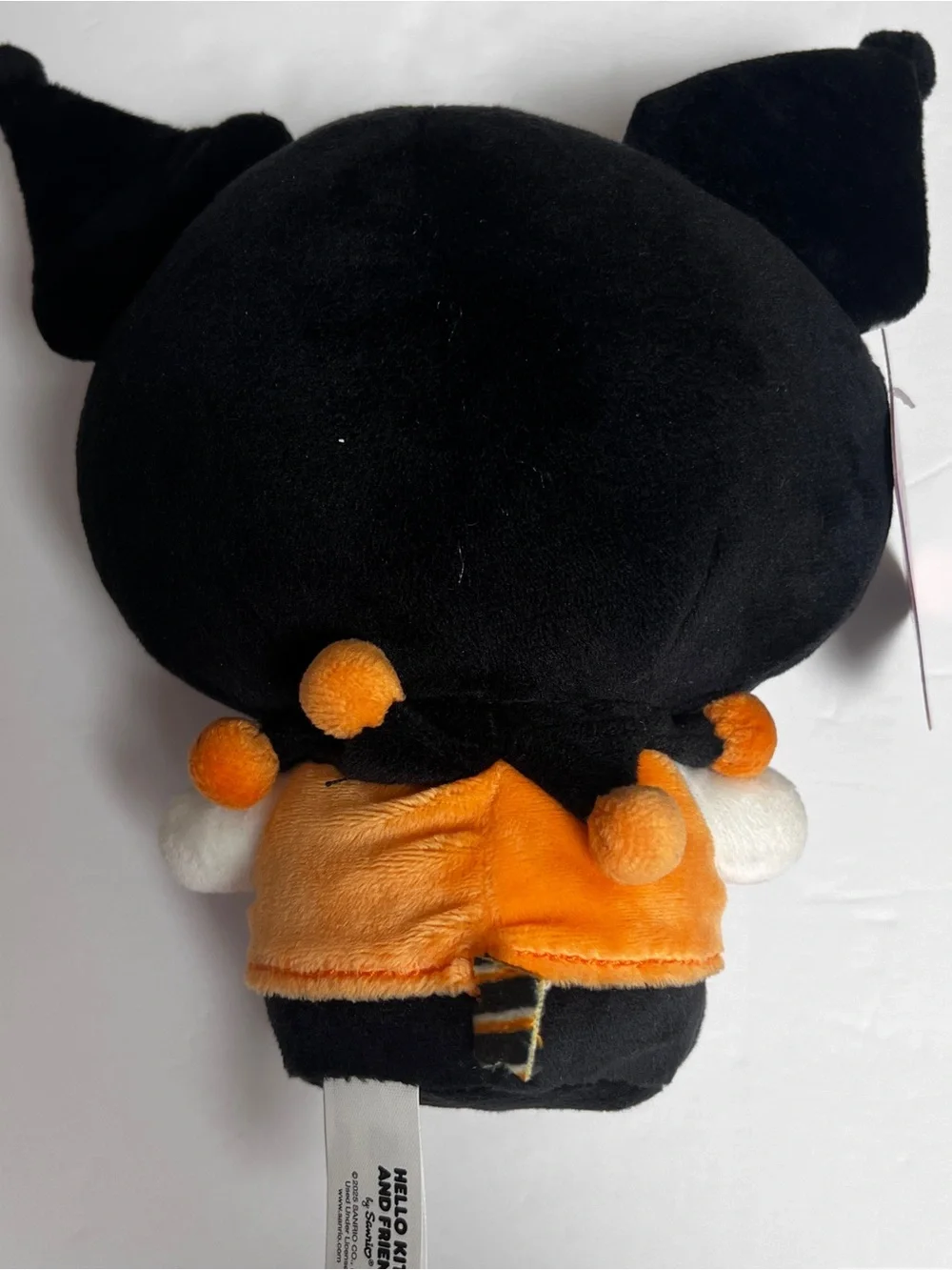 Hello Kitty Sanrio Kuromi Plush - Black, White & Orange Halloween Outfit